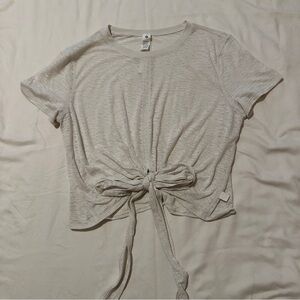 lululemon athletica Cream Tie-Front Tee